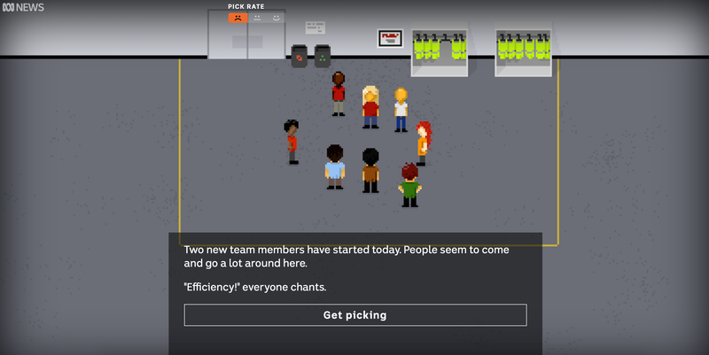 Illustration for article titled Experience the hell of working in an Amazon warehouse
with this new online game